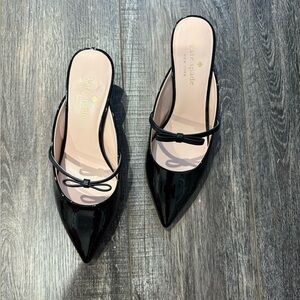 Kate Spade Black Patent Leather kittin heals